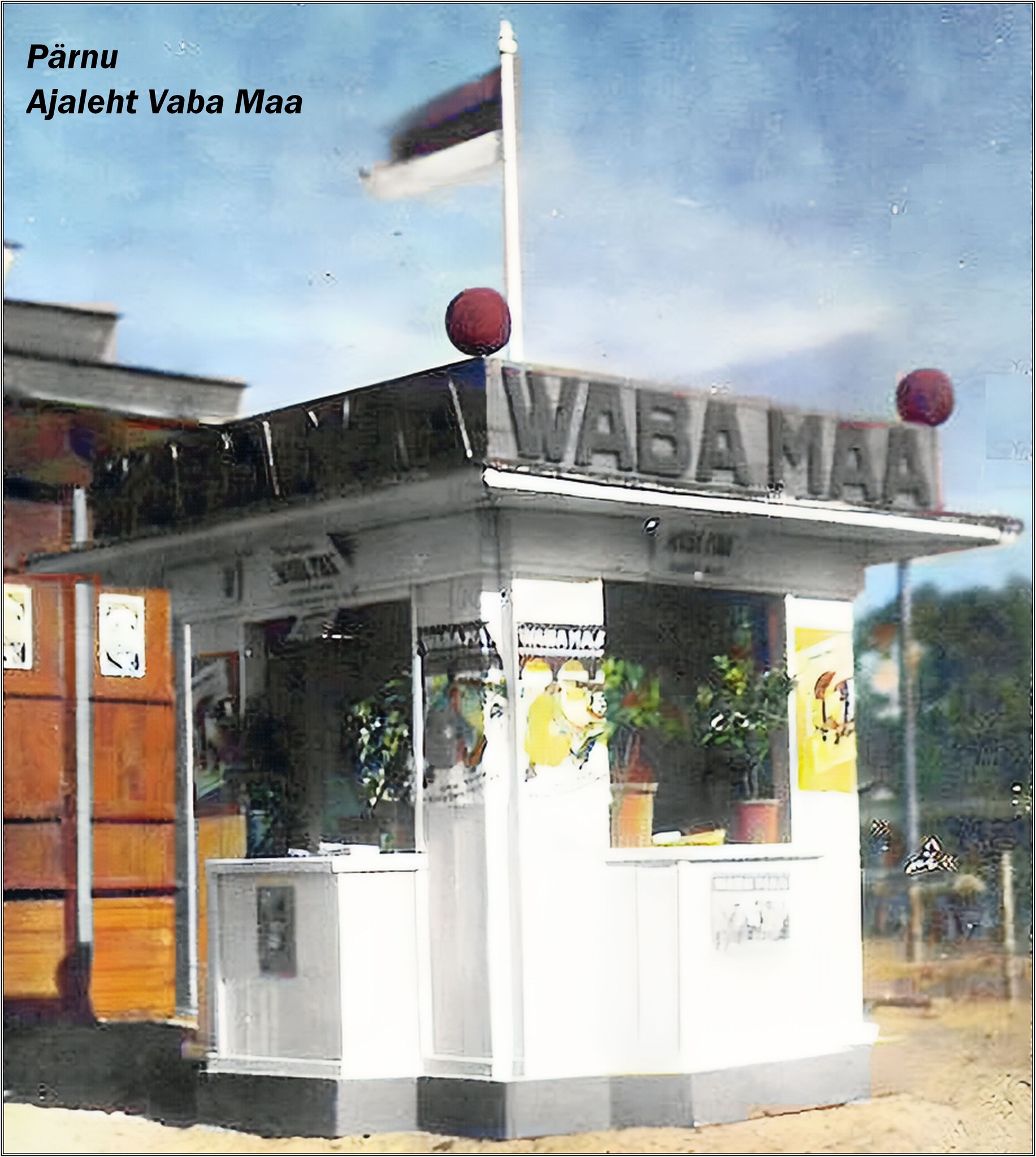 Waba Maa ajalehe kiosk Pärnus, 1920ndad